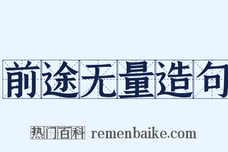前途无量造句是什么意思的图片
